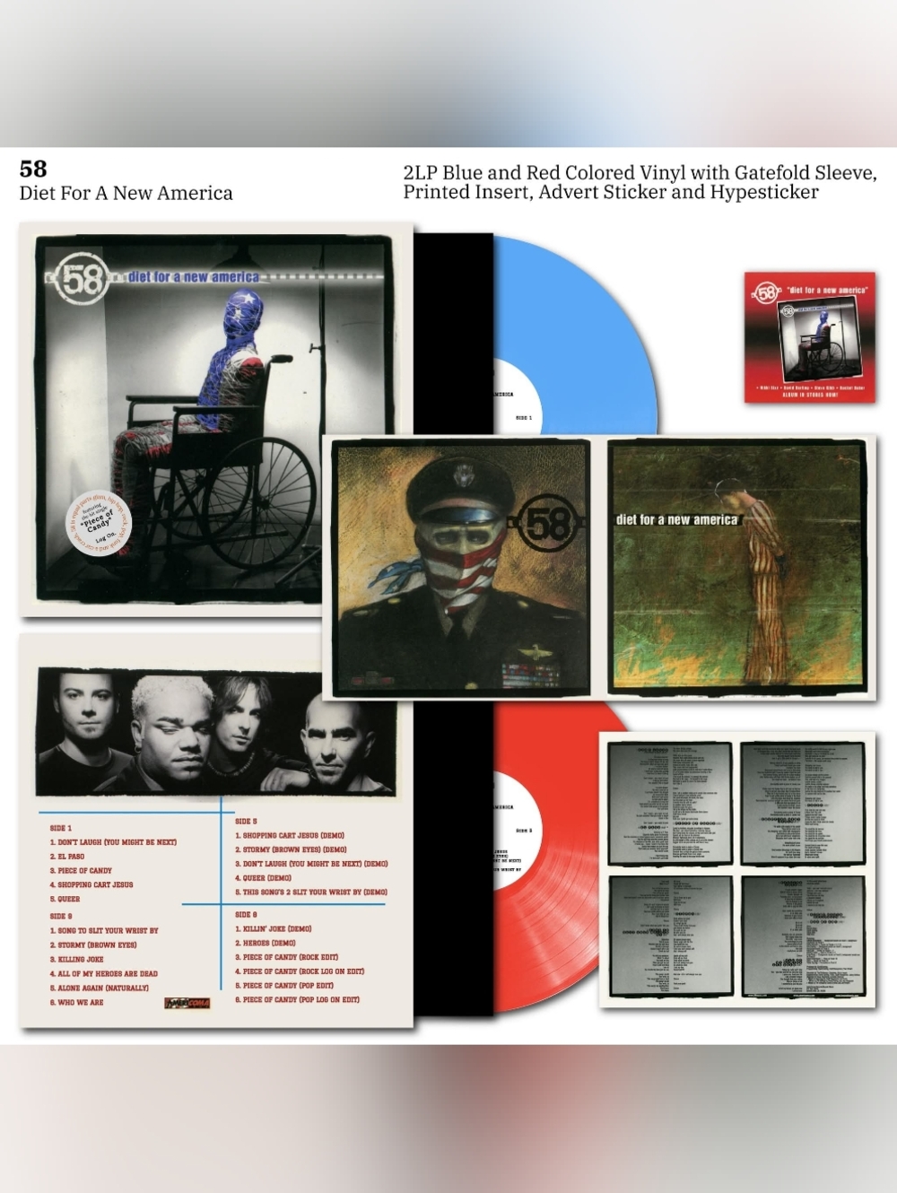 58 - Diet For A New America 2LP Colored Vinyl Set